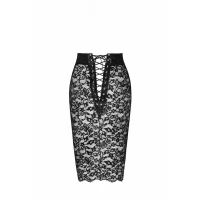 Спідниця Noir Handmade F302 Ambivalence, L, black, мереживо, довжина за коліна, шнурівка ззаду — Переглянути зображення 7