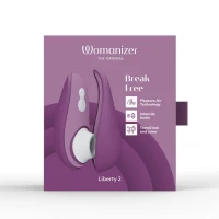 Вакуумний кліторальний стимулятор Womanizer Liberty 2 Purple, 8 режимів, магнітна кришечка — Переглянути зображення 18