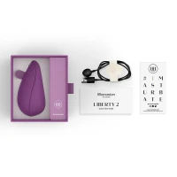Вакуумний кліторальний стимулятор Womanizer Liberty 2 Purple, 8 режимів, магнітна кришечка — Переглянути зображення 12