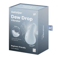 Вібратор для зовнішньої стимуляції Satisfyer Dew Drop Blue, 2 мотори, 12 режимів, м’який корпус — Переглянути зображення 6