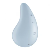 Вібратор для зовнішньої стимуляції Satisfyer Dew Drop Blue, 2 мотори, 12 режимів, м’який корпус — Переглянути зображення 3