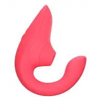 Вагінально-кліторальний стимулятор Womanizer Blend Vibrant Rose, вібрація + вакуум, 2 мотори — Переглянути зображення 2