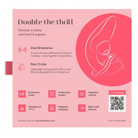 Вагинально-клиторальный стимулятор Womanizer Blend Vibrant Rose, вибрация + вакуум, 2 мотора — Просмотреть изображение 8