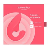Вагінально-кліторальний стимулятор Womanizer Blend Vibrant Rose, вібрація + вакуум, 2 мотори — Переглянути зображення 7