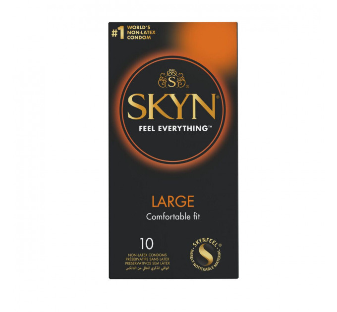 Безлатексные премиум-презервативы SKYN Large 10 шт, увеличенный размер