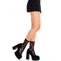 Шкарпетки Leg Avenue Bow Net Anklets — Переглянути зображення 8