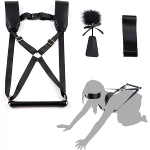 БДСМ-набір LOCKINK YEAHWOW Black Doggy Style Saddle set