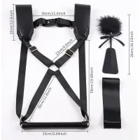 БДСМ-набір LOCKINK YEAHWOW Black Doggy Style Saddle set — Переглянути зображення 6