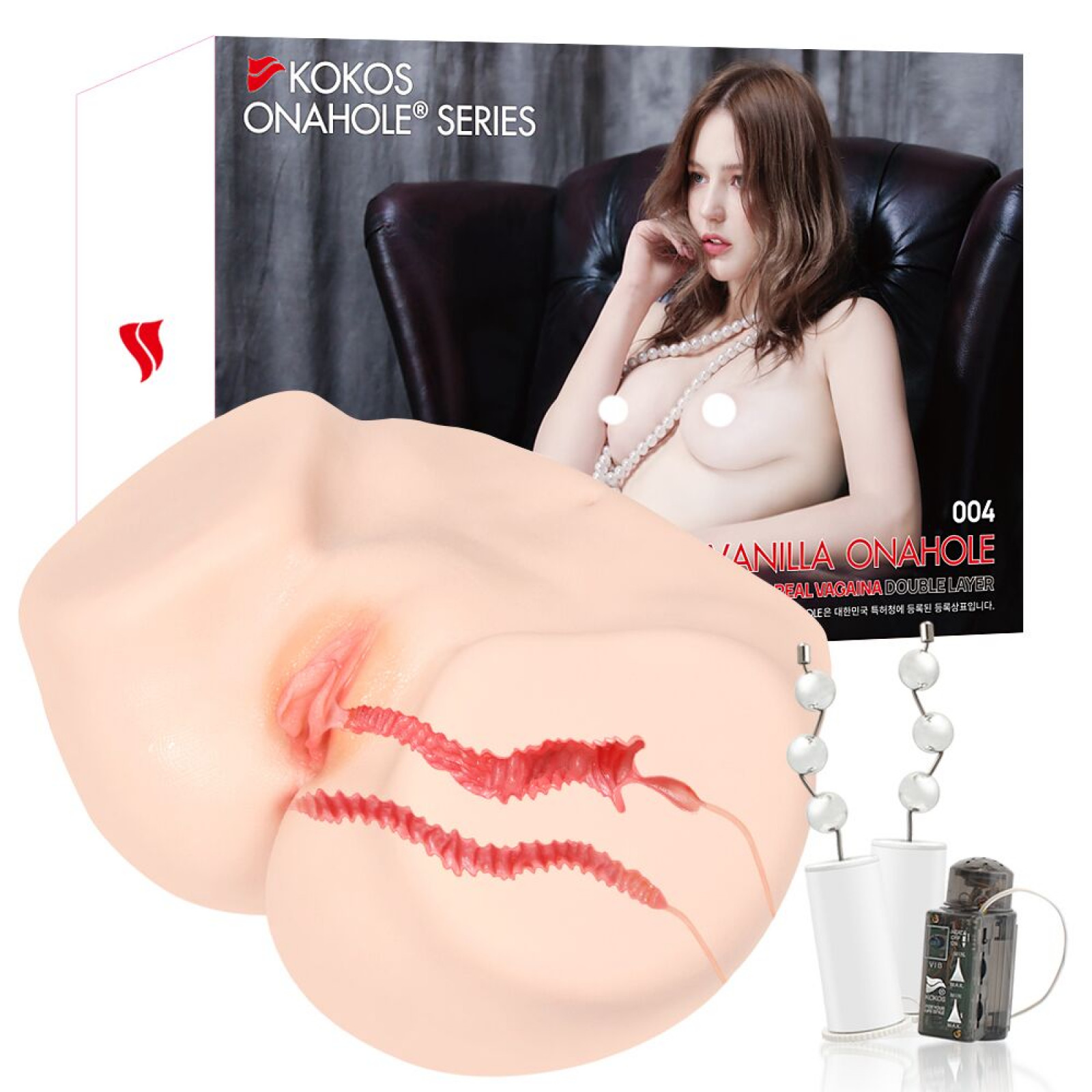 Мастурбатор Kokos 004 Vailla ONAHOLE Real Vagina 2WayPlus с вибрацией и массажем