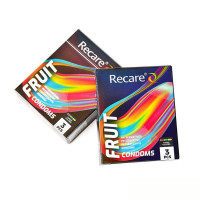 Презервативи Holographic Recare Fruit Flavour Condoms 3 шт, аромати: м'ята, банан, полуниця