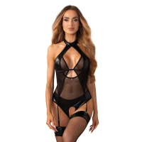 Боді Obsessive Dominna crotchless teddy S/M — Переглянути зображення 1