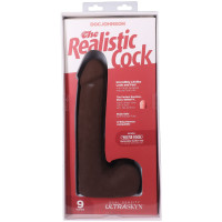 Фаллоимитатор Doc Johnson The Realistic Cock ULTRASKYN - 9 Inch with Balls Chocolate — Просмотреть изображение 10
