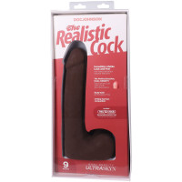 Фаллоимитатор Doc Johnson The Realistic Cock ULTRASKYN - 9 Inch with Balls Chocolate — Просмотреть изображение 9