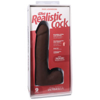 Фаллоимитатор Doc Johnson The Realistic Cock ULTRASKYN - 9 Inch with Balls Chocolate — Просмотреть изображение 8