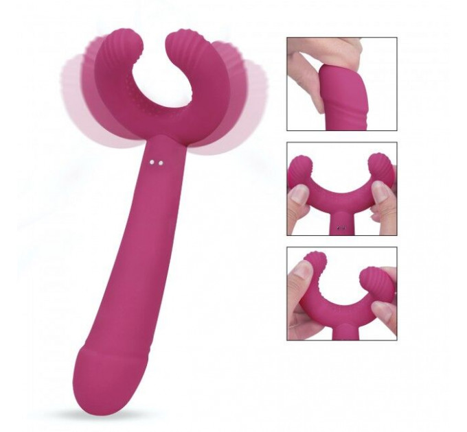 Вібратор для пар Love To Love PLEASE ME - PLUM STAR з трьома моторами, гнучкий