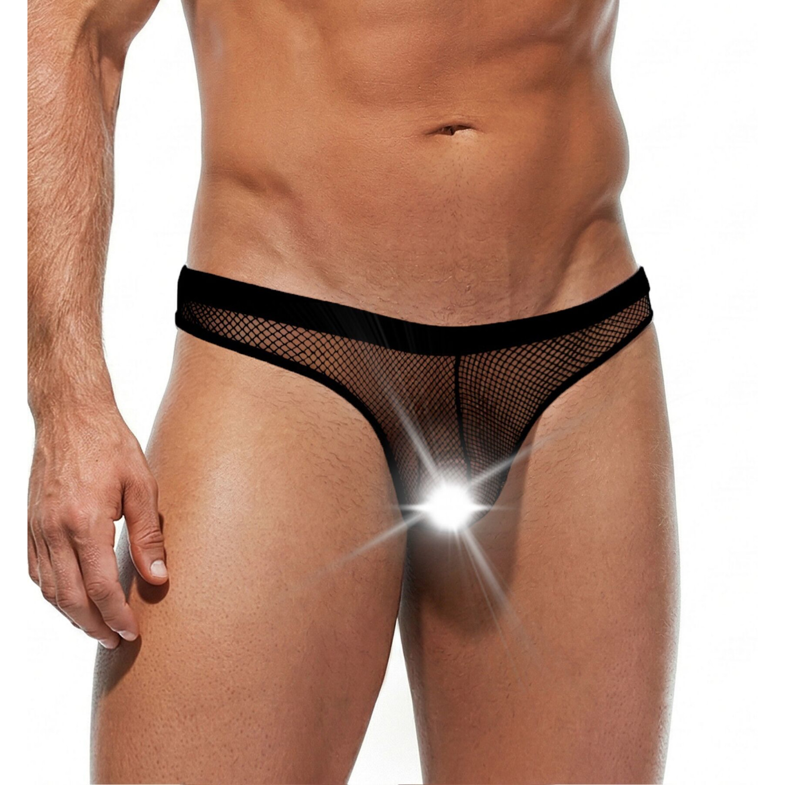 Мужские трусики из сетки Art of Sex - Demir, цвет черный, размер XS-M
