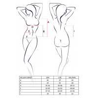 Корсет с пажами Passion HELLEN CORSET S/M, black, трусики, полупрозрачный