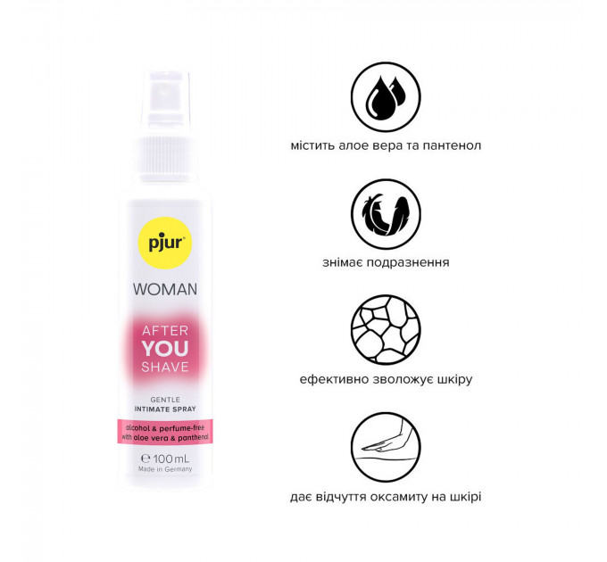 Спрей, снимающий раздражение 100 мл после бритья Pjur Woman After You Shave Spray
