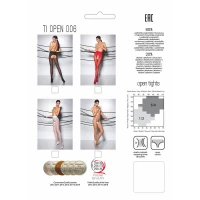 Еротичні колготки Passion TIOPEN 006 1/2 (30 den), red, з вирізом, імітація трусиків — Переглянути зображення 3