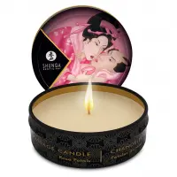Масажна свічка Shunga Mini Massage Candle – Rose Petals (30 мл) з афродизіаками — Переглянути зображення 1