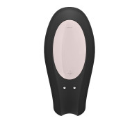 Смарт-вибратор для пар Satisfyer Double Joy Black с широким клиторальным стимулятором