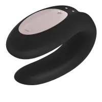 Смарт-вібратор для пар Satisfyer Double Joy Black із широким кліторальним стимулятором — Просмотреть изображение 4