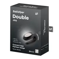 Смарт-вібратор для пар Satisfyer Double Joy Black із широким кліторальним стимулятором — Просмотреть изображение 7