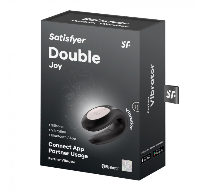 Смарт-вібратор для пар Satisfyer Double Joy Black із широким кліторальним стимулятором