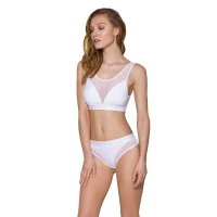 Трусики з прозорою вставкою Passion PS002 PANTIES M, white — Переглянути зображення 2