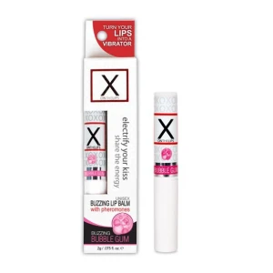 Стимулювальний бальзам для губ унісекс Sensuva – X on the Lips Bubble Gum з феромонами, жуйка