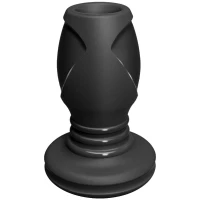 Анальний тунель Doc Johnson Platinum Premium Silicone — The Stretch — Medium — Black — Переглянути зображення 1
