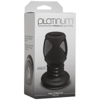 Анальний тунель Doc Johnson Platinum Premium Silicone — The Stretch — Medium — Black — Переглянути зображення 2