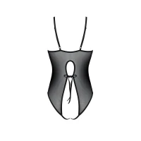 Боді з ажурним декором та відкритим кроком Passion URSULA BODY S/M, black — Переглянути зображення 4