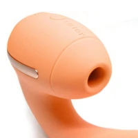 Вакуумний вібратор KISTOY Tina Mini Orange, вагінально-кліторальний — Переглянути зображення 6