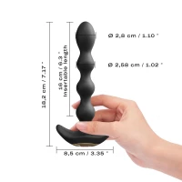 Анальний вібратор-намисто Dorcel FLEXI BALLS, гнучкий стовбур, пульт ДК — Переглянути зображення 5