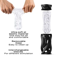 Мастурбатор Dorcel DEEP BLOW BLACK, подвійне використання — Переглянути зображення 4
