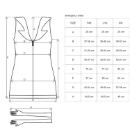 Еротичний костюм медсестри Obsessive Emergency dress S/M, white, сукня, стринги, рукавички, чепчик, стетоскоп — Просмотреть изображение 4