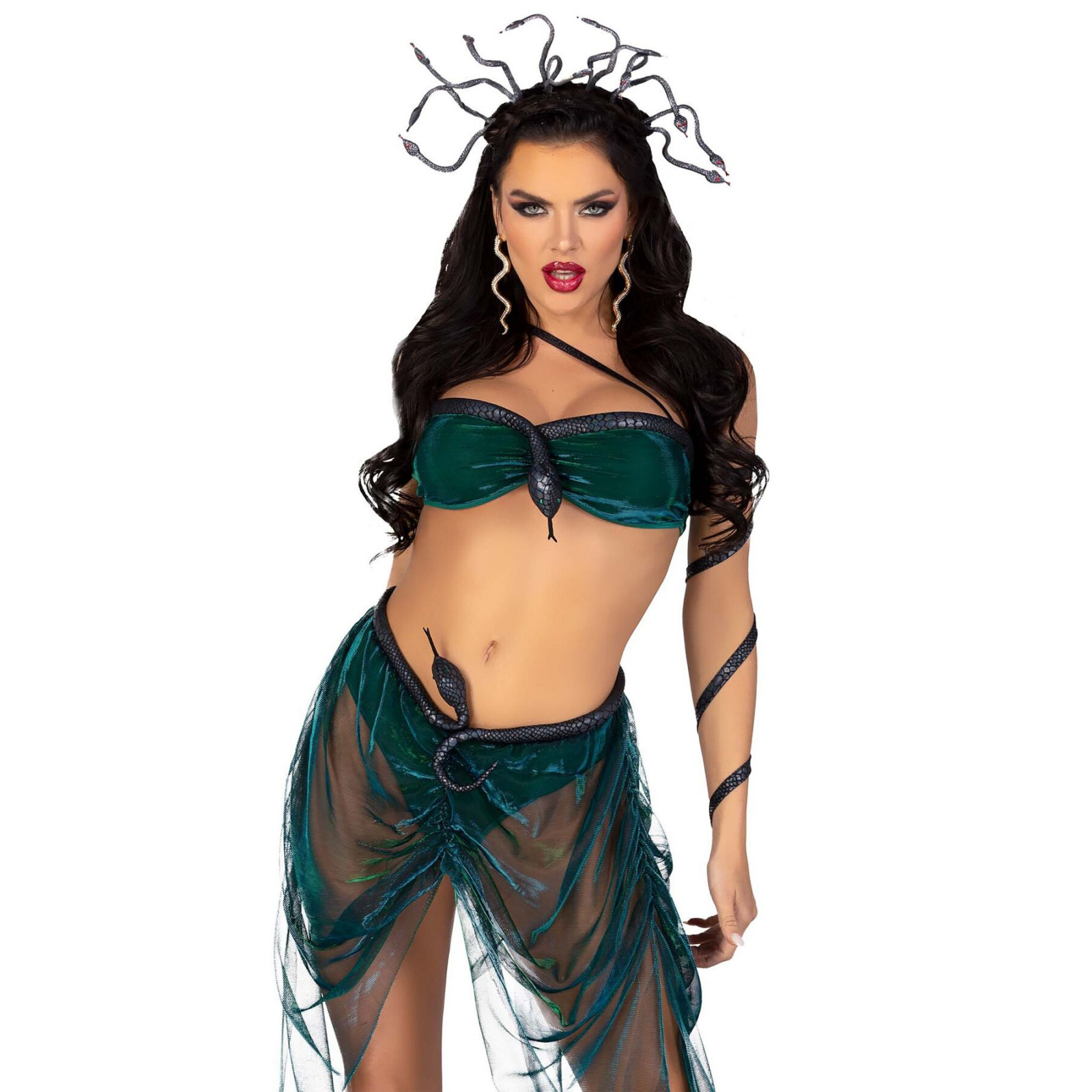 Эротический костюм Медузы Горгоны Leg Avenue Medusa Costume M, топ, юбка, нарукавники, украшения