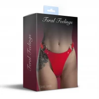 Трусики з натуральної шкіри Feral Feelings - String Bikini Red — Просмотреть изображение 6