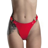 Трусики з натуральної шкіри Feral Feelings - String Bikini Red — Просмотреть изображение 2