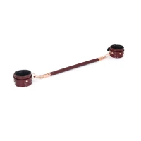Фіксатор-розпірка для ніг або рук Liebe Seele Wine Red Spreader Bar, дерево + натуральна шкіра — Просмотреть изображение 6