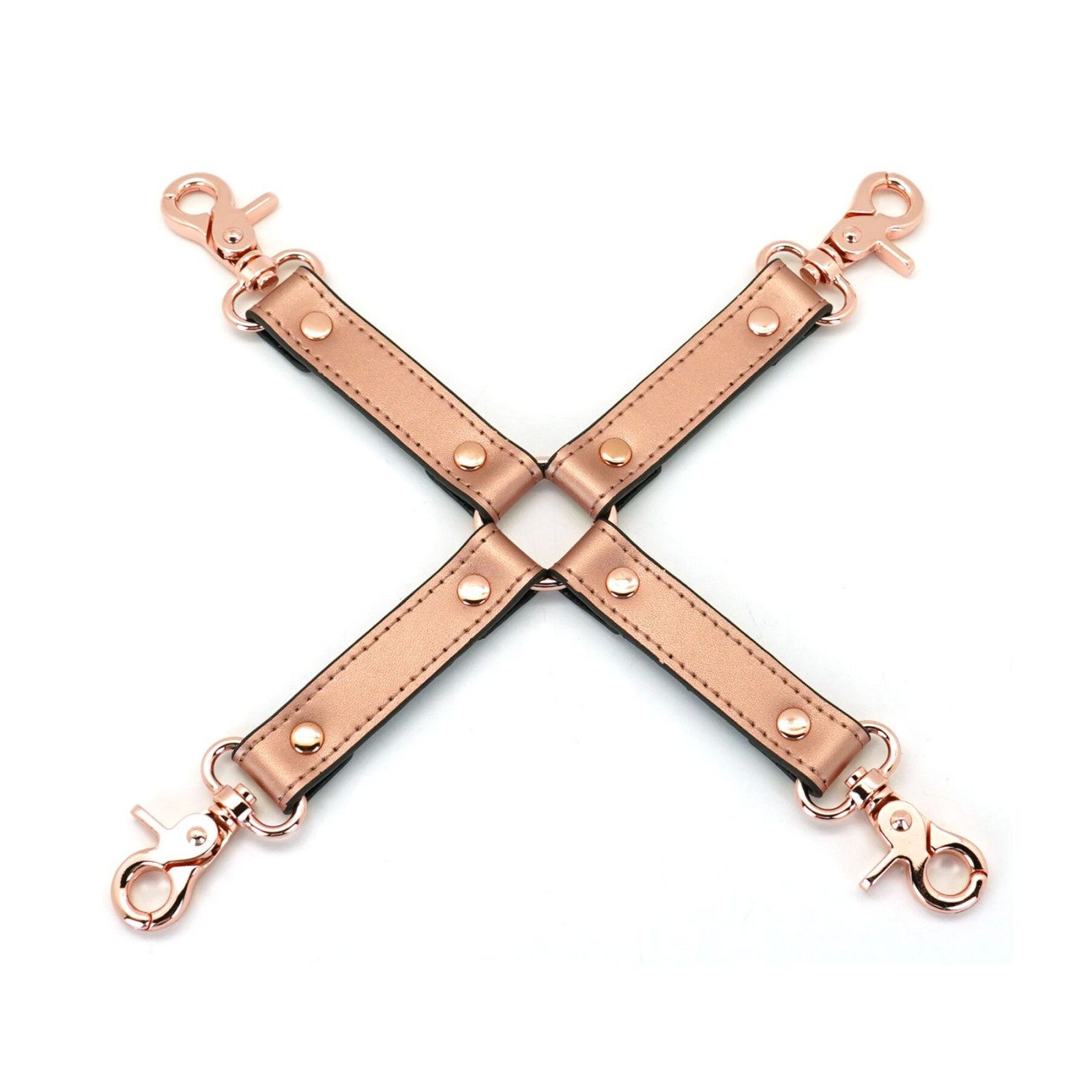 Хрестовина для фіксації Liebe Seele Rose Gold Memory Hog Tie, натуральна шкіра, рожеве золото