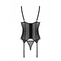 Корсет Passion MARINA CORSET, L/XL, black, з відкритими чашками — Переглянути зображення 6