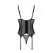 Корсет Passion MARINA CORSET, L/XL, black, з відкритими чашками