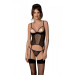 Корсет Passion MARINA CORSET, L/XL, black, з відкритими чашками