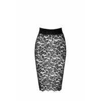 Спідниця Noir Handmade F302 Ambivalence, M, black, мереживо, довжина за коліна, шнурівка ззаду — Просмотреть изображение 6