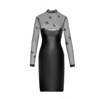 Сукня Noir Handmade F310 Sublime, XL, black, міді, мокрий ефект, верх — сітка, довгий рукав — Просмотреть изображение 4