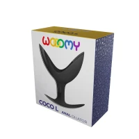 Анальний розширювач Wooomy Coco L, чорний, силіконовий, роздвоєний — Переглянути зображення 3