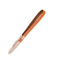 Регульована шльопалка LOCKINK Adjustable Slapper for Impact Play, коричнева, натуральна шкіра — Переглянути зображення 1
