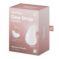 Вібратор для зовнішньої стимуляції Satisfyer Dew Drop White, 2 мотори, 12 режимів, м’який корпус — Переглянути зображення 6